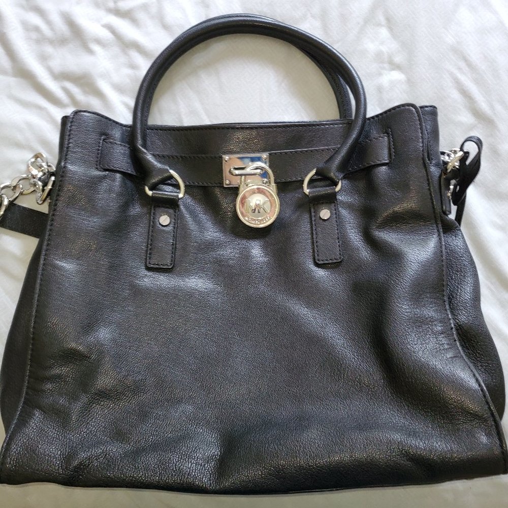 Like New Michael Kors Hamilton Leather satchel - Picture 12 of 16